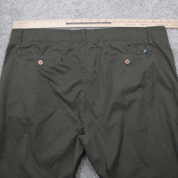 Tailor Vintage Pants Men 40x34 Green Luxe Performance Greenwich Slim Fit Stretch - Picture 7 of 14